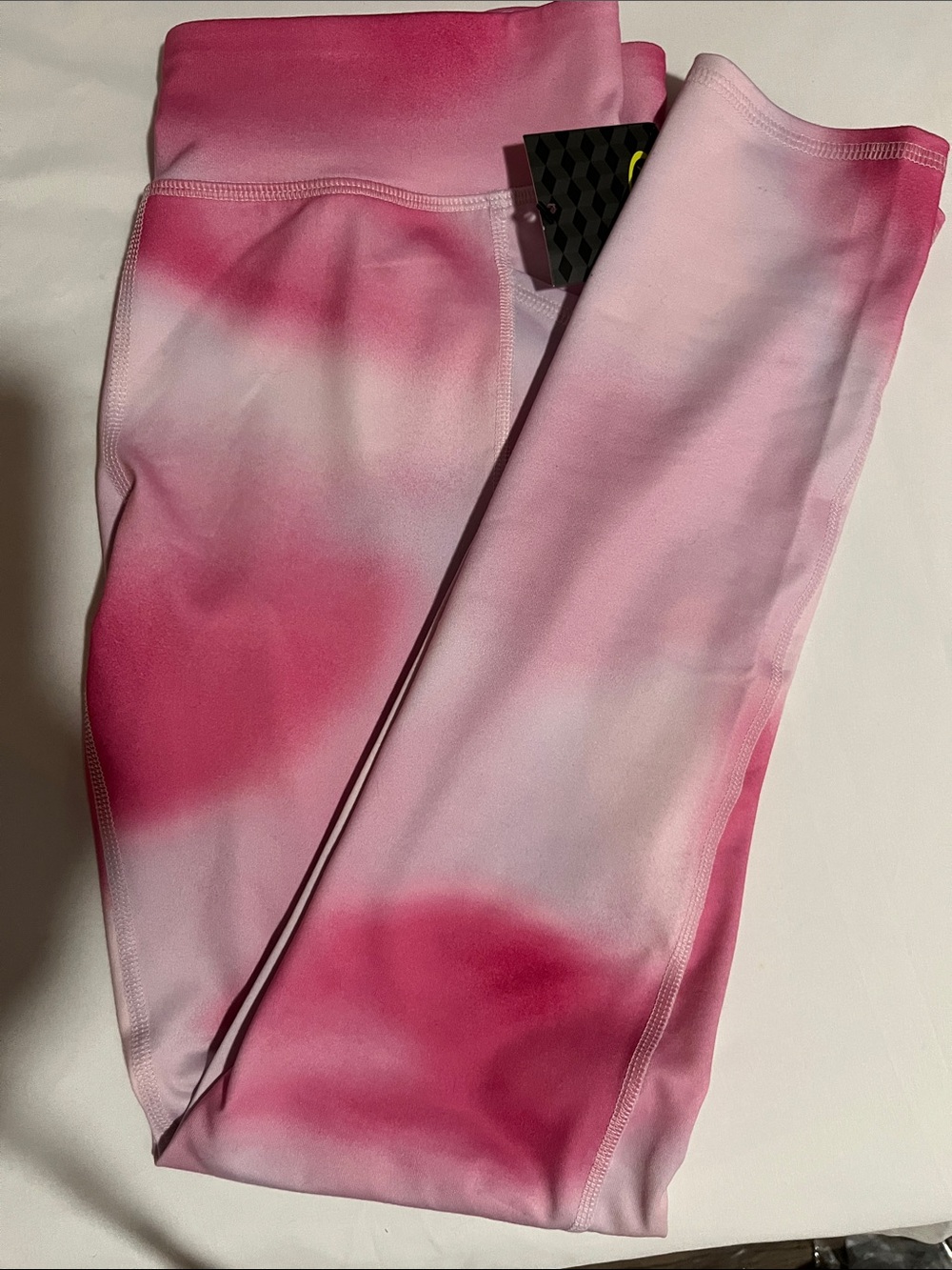 Athletic Works Pink Ombre Tie-Dye Girls' Leggings